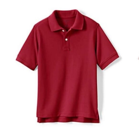 NWT LANDS' END SCHOOL UNIFORM KIDS SHORT SLEEVE INTERLOCK POLO SHIRT LARGE 14-16 - Picture 1 of 5